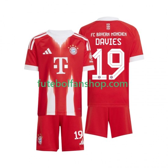 Camisola Principal Bayern de Munique Alphonso Davies 19 Época 2025/2026 Manga Curta ,Criança Camisola Principal Bayern de Munique Alphonso Davies 19 Época 2025/2026 Manga Curta ,Criança