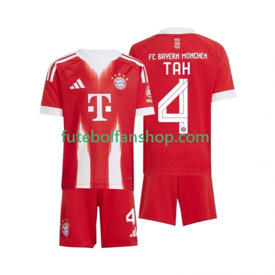 Camisola Principal Bayern de Munique Jonathan Tah 4 Época 2025/2026 Manga Curta ,Criança Camisola Principal Bayern de Munique Jonathan Tah 4 Época 2025/2026 Manga Curta ,Criança