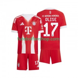 Camisola Principal Bayern de Munique Michael Olise 17 Época 2025/2026 Manga Curta ,Criança