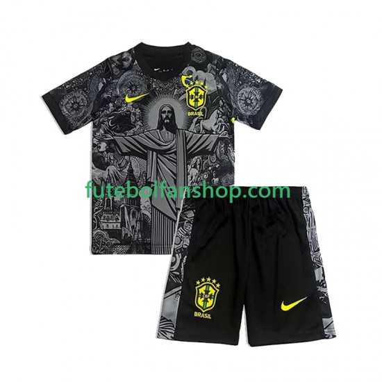 Principal Seleção Brasileira Cheist the Redeemer Football Shirts 2024 Manga Curta ,Criança Principal Seleção Brasileira Cheist the Redeemer Football Shirts 2024 Manga Curta ,Criança