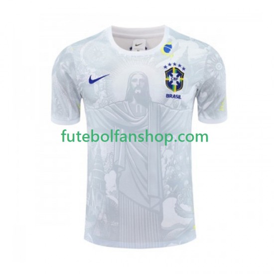 Camisola Principal Seleção Brasileira Branco Jesus Época 2024/2025 Manga Curta ,Homem Camisola Principal Seleção Brasileira Branco Jesus Época 2024/2025 Manga Curta ,Homem