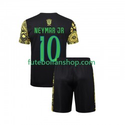Camisola Principal Seleção Brasileira Neymar JR 10 Jesus 2024 Manga Curta ,Criança