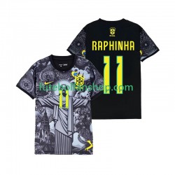 Camisola Principal Seleção Brasileira RAPHINHA 11 Cheist the Redeemer 2024 Manga Curta ,Homem