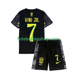Principal Seleção Brasileira Vinicius Junior 7 Cheist the Redeemer Football Shirts 2024 Manga Curta ,Criança