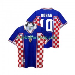 Camisola Alternativo Seleção Croata BOBAN 10 Retro 1998 Manga Curta ,Homem