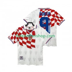 Camisola Principal Seleção Croata BSUKER 9 Retro 1998 Manga Curta ,Homem