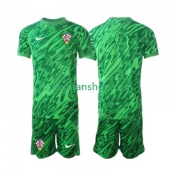 Camisola Alternativo Guarda-redes Seleção Croata 2024 Manga Curta ,Criança