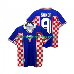 Camisola Alternativo Seleção Croata SUKER 9 Retro 1998 Manga Curta ,Homem
