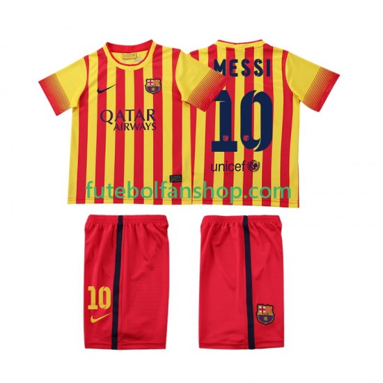 Camisola Alternativo FC Barcelona Lionel Messi 10 Retro 2013 2014 Manga Curta ,Criança Camisola Alternativo FC Barcelona Lionel Messi 10 Retro 2013 2014 Manga Curta ,Criança