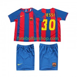 Camisola Principal FC Barcelona Lionel Messi 10 Retro 2004 Manga Curta ,Criança