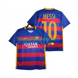 Camisola Principal FC Barcelona Lionel Messi 10 Retro 2015-2016 Manga Curta ,Homem