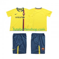 Camisola Alternativo FC Barcelona Retro 2008 2009 Manga Curta ,Criança