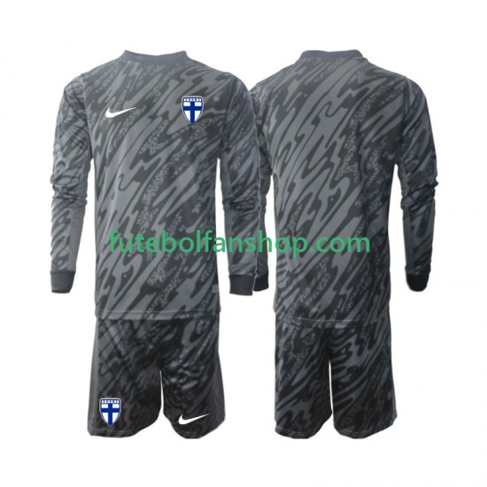 Camisola Principal Guarda-redes Seleção Finlandesa 2024 Manga Comprida ,Criança Camisola Principal Guarda-redes Seleção Finlandesa 2024 Manga Comprida ,Criança