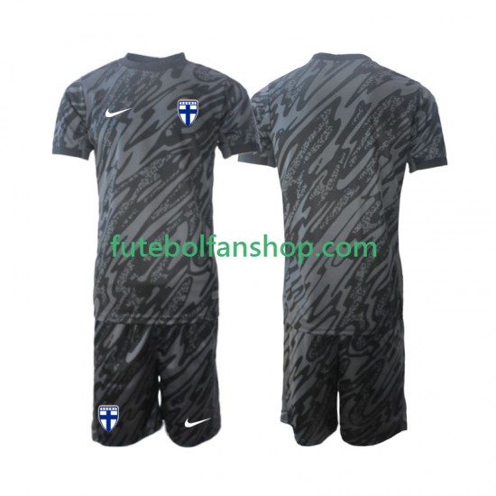 Camisola Principal Guarda-redes Seleção Finlandesa 2024 Manga Curta ,Criança Camisola Principal Guarda-redes Seleção Finlandesa 2024 Manga Curta ,Criança