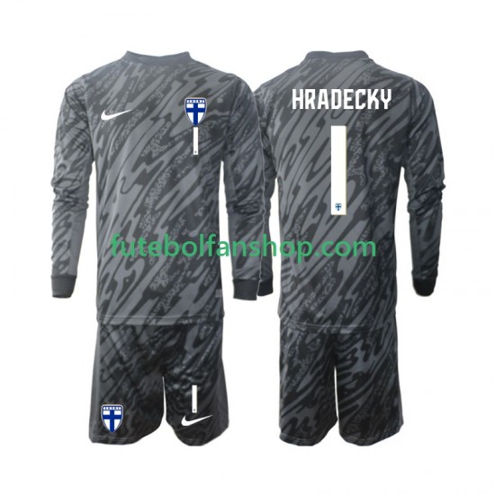 Camisola Principal Guarda-redes Seleção Finlandesa HRADECKY 1 2024 Manga Comprida ,Criança Camisola Principal Guarda-redes Seleção Finlandesa HRADECKY 1 2024 Manga Comprida ,Criança