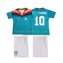 Camisola Alternativo Seleção Alemã MATTHAUS 10 Retro 1994 Manga Curta ,Criança