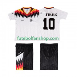 Camisola Principal Seleção Alemã MATTHAUS 10 Retro 1994 Manga Curta ,Criança