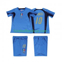 Camisola Principal Seleção Italiana TOTTI 10 Retro 2006 Manga Curta ,Criança