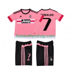 Camisola Alternativo Juventus Cristiano RONALDO 7 Retro 2015 2016 Manga Curta ,Criança