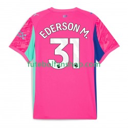 Camisola Alternativo Guarda-redes Manchester City Ederson Moraes 31 Época 2025/2026 Manga Curta ,Homem