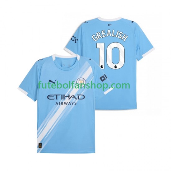Camisola Principal Manchester City Jack Grealish 10 Época 2025/2026 Manga Curta ,Homem Camisola Principal Manchester City Jack Grealish 10 Época 2025/2026 Manga Curta ,Homem