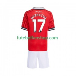 Camisola Principal Manchester United Alejandro Garnacho 17 Época 2025/2026 Manga Curta ,Criança