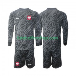 Camisola Alternativo Guarda-redes Selecção Polaca 2024 Manga Comprida ,Criança