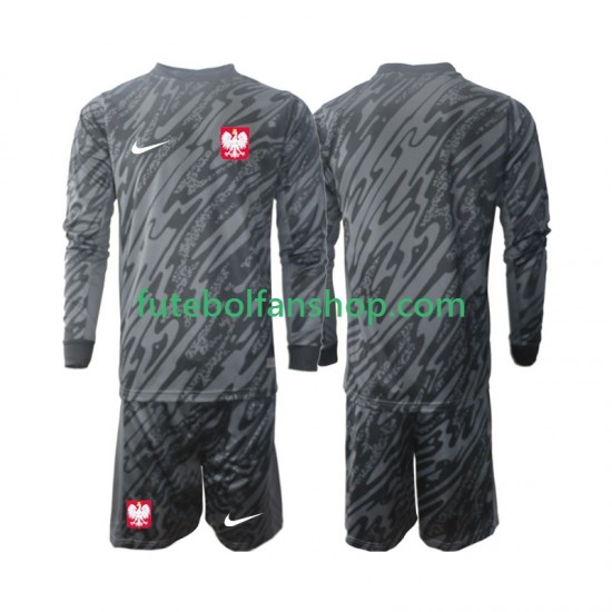 Camisola Alternativo Guarda-redes Selecção Polaca 2024 Manga Comprida ,Criança Camisola Alternativo Guarda-redes Selecção Polaca 2024 Manga Comprida ,Criança