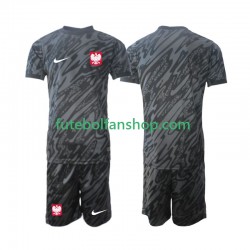 Camisola Alternativo Guarda-redes Selecção Polaca 2024 Manga Curta ,Criança
