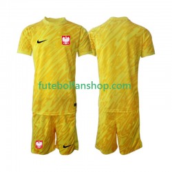 Camisola Principal Guarda-redes Selecção Polaca 2024 Manga Curta ,Criança
