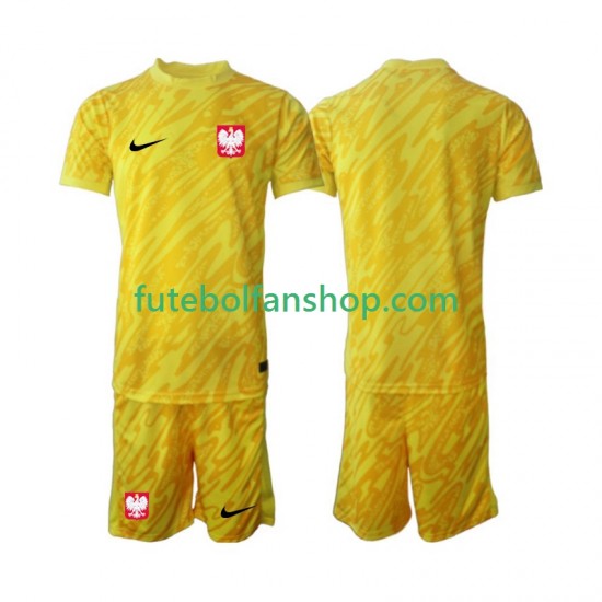 Camisola Principal Guarda-redes Selecção Polaca 2024 Manga Curta ,Criança Camisola Principal Guarda-redes Selecção Polaca 2024 Manga Curta ,Criança
