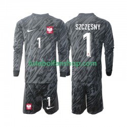 Camisola Alternativo Guarda-redes Selecção Polaca Szczesny 1 2024 Manga Comprida ,Criança