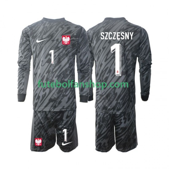 Camisola Alternativo Guarda-redes Selecção Polaca Szczesny 1 2024 Manga Comprida ,Criança Camisola Alternativo Guarda-redes Selecção Polaca Szczesny 1 2024 Manga Comprida ,Criança