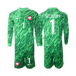 Camisola Alternativa (2ª) Guarda-redes Selecção Polaca Szczesny 1 2024 Manga Comprida ,Criança