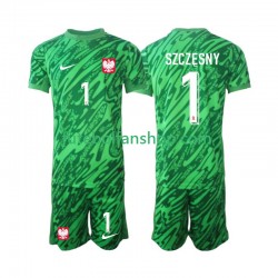 Camisola Alternativa (2ª) Guarda-redes Selecção Polaca Szczesny 1 2024 Manga Curta ,Criança