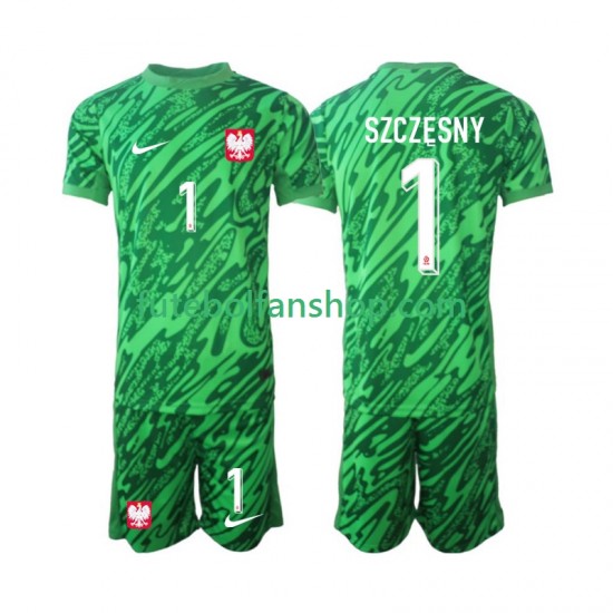 Camisola Alternativa (2ª) Guarda-redes Selecção Polaca Szczesny 1 2024 Manga Curta ,Criança Camisola Alternativa (2ª) Guarda-redes Selecção Polaca Szczesny 1 2024 Manga Curta ,Criança