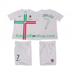 Camisola Alternativo Seleção Portuguesa Cristiano Ronaldo 7 Retro 2012 Manga Curta ,Criança