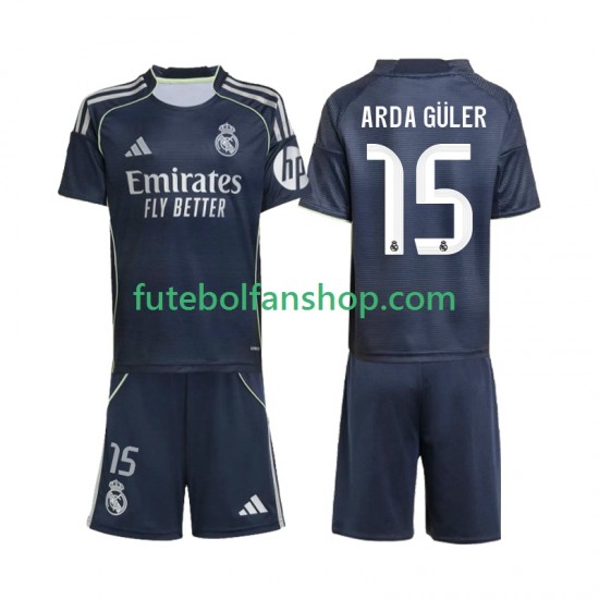 Camisola Alternativo Real Madrid Arda Guler 15 Época 2025/2026 Manga Curta ,Criança Camisola Alternativo Real Madrid Arda Guler 15 Época 2025/2026 Manga Curta ,Criança