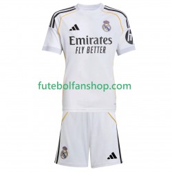 Camisola Principal Real Madrid Época 2025/2026 Manga Curta ,Criança