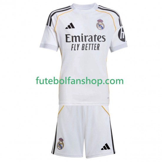Camisola Principal Real Madrid Época 2025/2026 Manga Curta ,Criança Camisola Principal Real Madrid Época 2025/2026 Manga Curta ,Criança