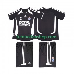 Camisola Alternativo Real Madrid Retro 2006 2007 Manga Curta ,Criança