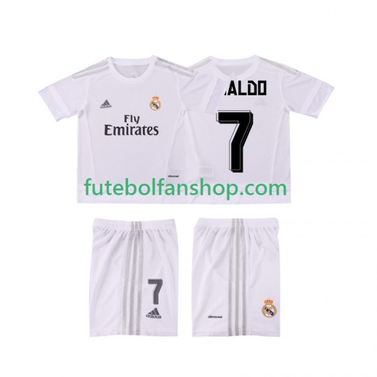 Camisola Principal Real Madrid Cristiano Ronaldo 7 Retro 2015 2016 Manga Curta ,Criança Camisola Principal Real Madrid Cristiano Ronaldo 7 Retro 2015 2016 Manga Curta ,Criança