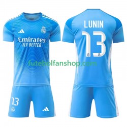 Camisola Principal Guarda-redes Real Madrid Andriy Lunin 13 Época 2025/2026 Manga Curta ,Criança