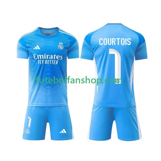 Camisola Principal Guarda-redes Real Madrid Thibaut Courtois 1 Época 2025/2026 Manga Curta ,Criança Camisola Principal Guarda-redes Real Madrid Thibaut Courtois 1 Época 2025/2026 Manga Curta ,Criança