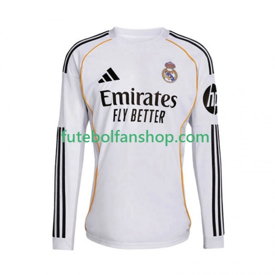 Camisola Principal Real Madrid Época 2025/2026 Manga Comprida ,Homem Camisola Principal Real Madrid Época 2025/2026 Manga Comprida ,Homem