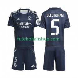 Camisola Alternativo Real Madrid Jude Bellingham 5 Época 2025/2026 Manga Curta ,Criança