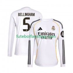 Camisola Principal Real Madrid Jude Bellingham 5 Época 2025/2026 Manga Comprida ,Homem