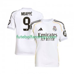 Camisola Principal Real Madrid Kylian Mbappe 9 Época 2025/2026 Manga Curta ,Homem