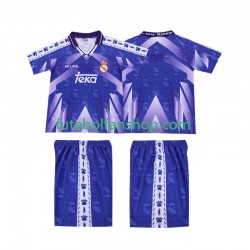 Camisola Alternativo Real Madrid Retro 1996-1997 Manga Curta ,Criança