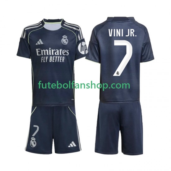 Camisola Alternativo Real Madrid Vinicius Junior 7 Época 2025/2026 Manga Curta ,Criança Camisola Alternativo Real Madrid Vinicius Junior 7 Época 2025/2026 Manga Curta ,Criança